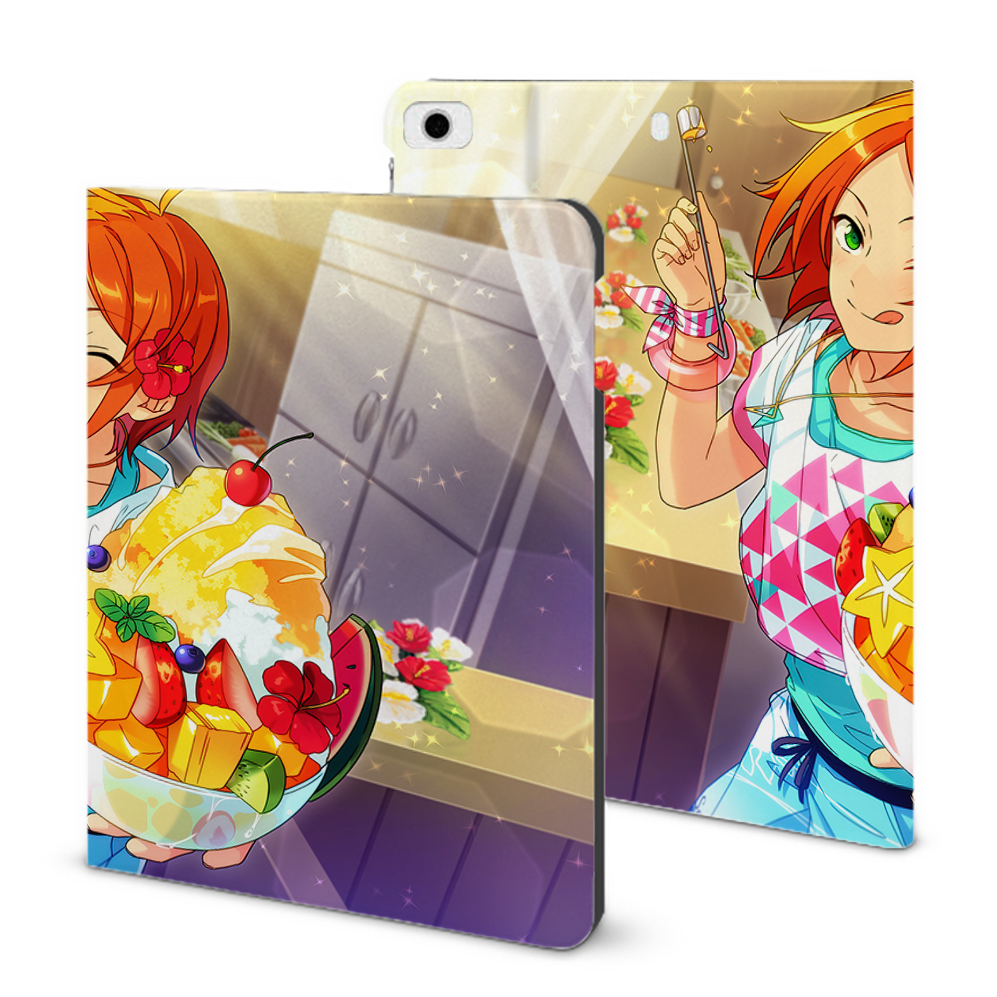 （画像用） あんさんぶるスターズ! Ensemble Stars IPad ケース ブック型 PUレザー TPU 耐衝撃 軽量 薄型 ペン収納なし 全面保護 IPad 各モデル対応